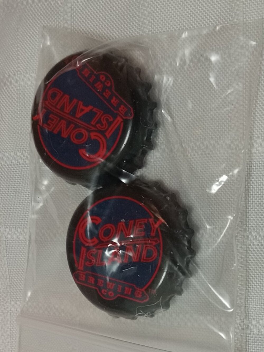 Set of two strong magnets handmade from glass bottle caps